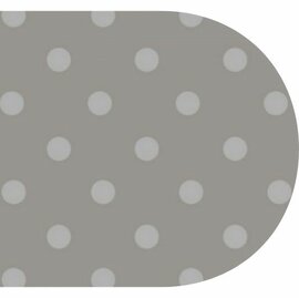 Ovaal tafelzeil stippen lichtgrijs/beige Paty