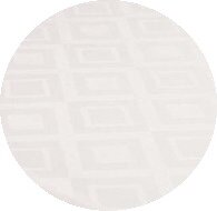 Rond tafelzeil Damast roomwit (140cm)