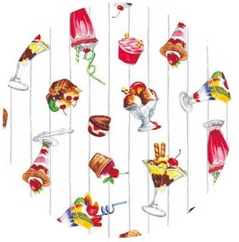 Rond tafelzeil sorbets en ijs (140cm) 