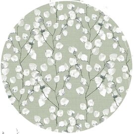 Rond tafelzeil katoenplant groen (140cm) 