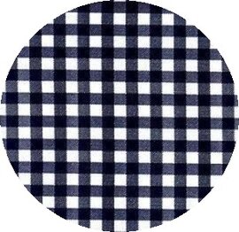 Rond Mexicaans tafelzeil ruitjes zwart (120cm)