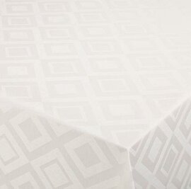 Tafelzeil Damast roomwit