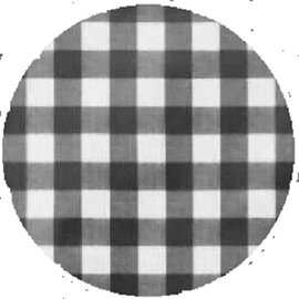 Rond tafelzeil grote ruit zwart (140cm)