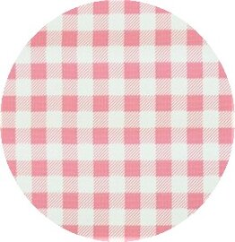 Rond Mexicaans tafelzeil ruitjes roze (120cm)