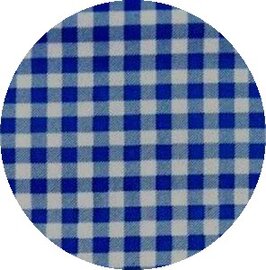 Rond Mexicaans tafelzeil ruitjes donkerblauw (120cm)