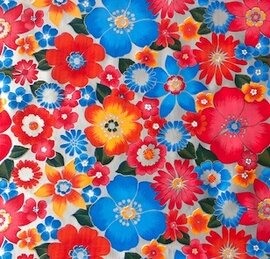 Mexicaans tafelzeil rain of flowers zilver