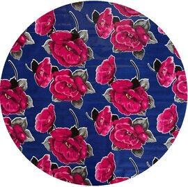 Rond Mexicaans tafelzeil rosas donkerpaars (120cm)