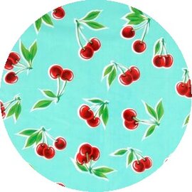 Rond Mexicaans tafelzeil kersen mint (120cm)