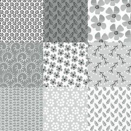 Tafelzeil patchwork grijs