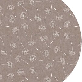 Ovaal tafelzeil pluizenbloem bruin