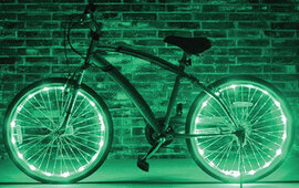 Fietswielverlichting LED groen (voor 1 fietswiel)