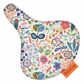 Zadelhoesje Bikecap parc floral wit