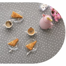 Ovaal tafelzeil grey Bubbles