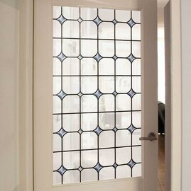 Raamfolie glas in lood wit (45cm) 