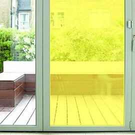 Aslan raamfolie transparant geel RAL 1016 (125cm)