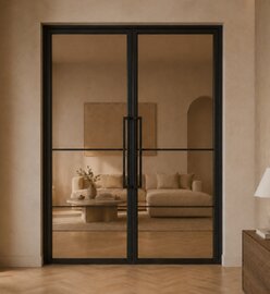 Raamfolie brons rookglas (152 cm)