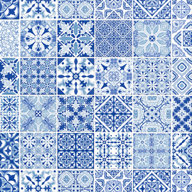 Plakfolie Blue Tiles (45cm)