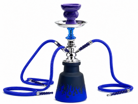 Waterpijp Pyra 3 slangen blauw