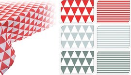 Tafelkleed 130x180cm strepen mint