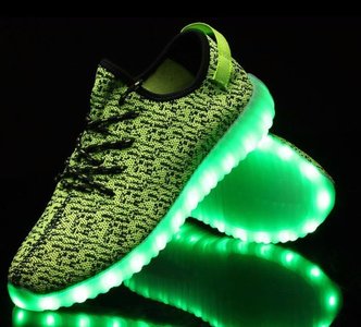 Led schoenen trendy lime (mt 25-34) - Presents@home